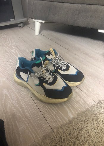 Mavi Yılan Desenli erkek Spor Ayakkabı - Görsel 3