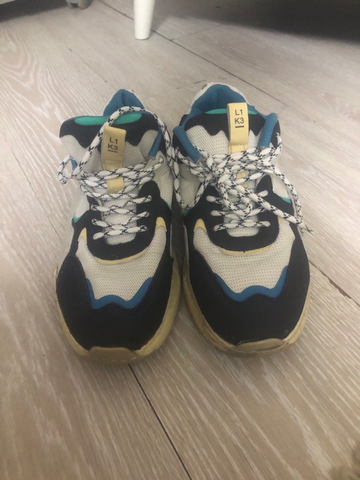 Mavi Yılan Desenli erkek Spor Ayakkabı - Görsel 2