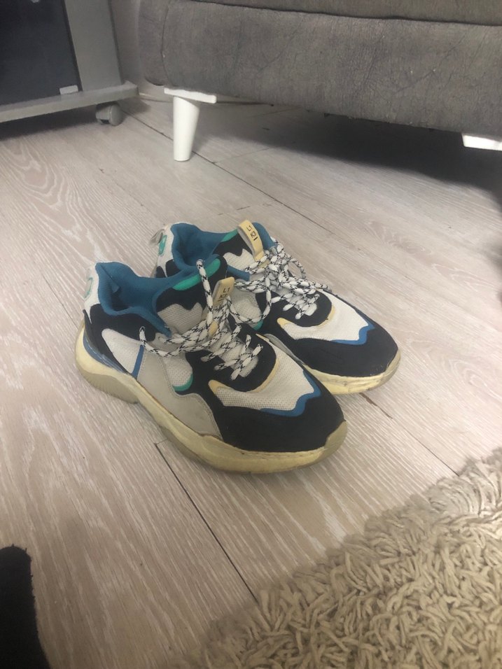 Mavi Yılan Desenli erkek Spor Ayakkabı - Görsel 3