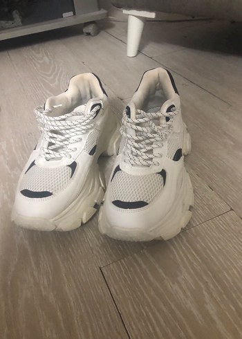 Beyaz Platform Topuklu Spor erkek Spor Ayakkabısı - Görsel 2