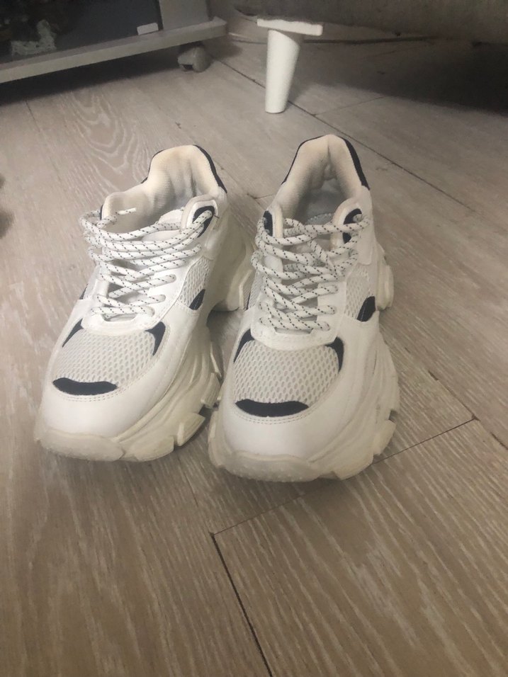 Beyaz Platform Topuklu Spor erkek Spor Ayakkabısı - Görsel 2