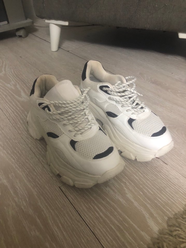 Beyaz Platform Topuklu Spor erkek Spor Ayakkabısı - Görsel 4