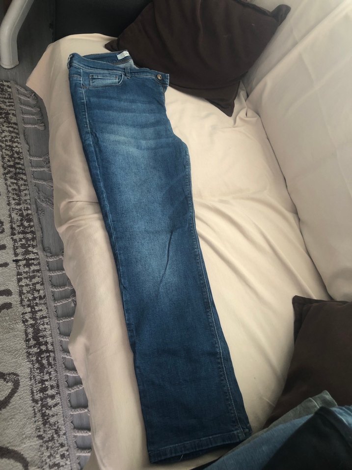 Kadın Mavi Normal Boy Denim Pantolon - Görsel 3