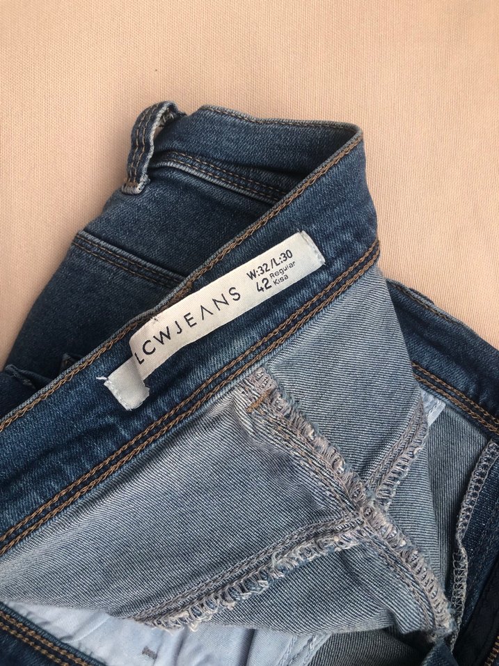 Kadın Mavi Normal Boy Denim Pantolon - Görsel 2