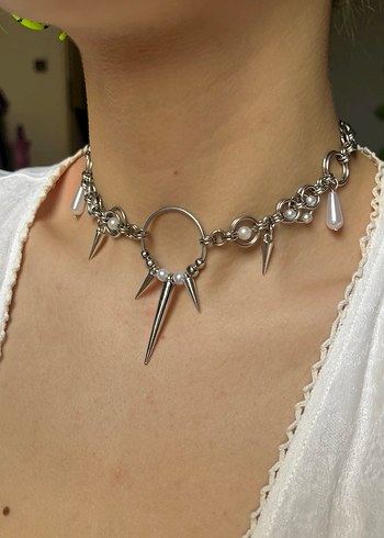 Chainmail Gotik İnci Kolye - Görsel 10