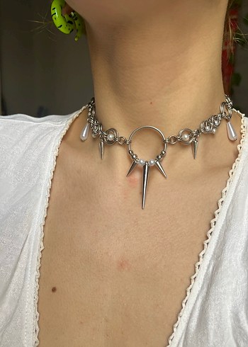 Chainmail Gotik İnci Kolye - Görsel 7