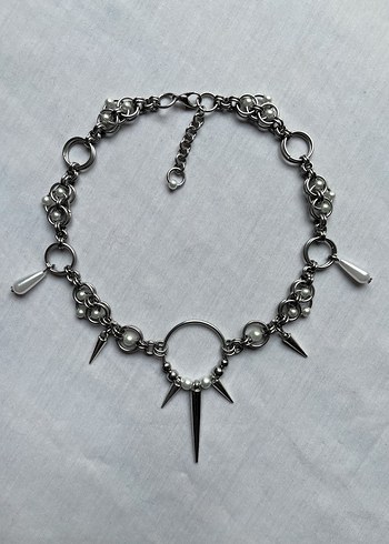 Chainmail Gotik İnci Kolye - Görsel 2