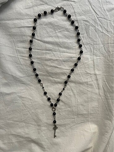  Beden siyah Renk Anahtar charmlı rosary
