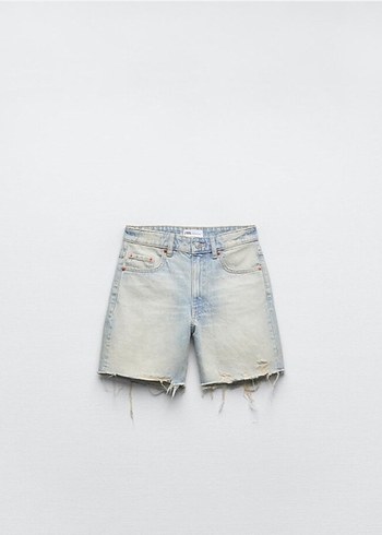 Gri Mini Denim Şort