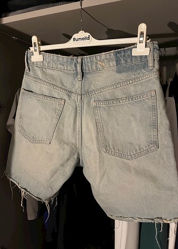 Zara Gri Mini Denim Şort