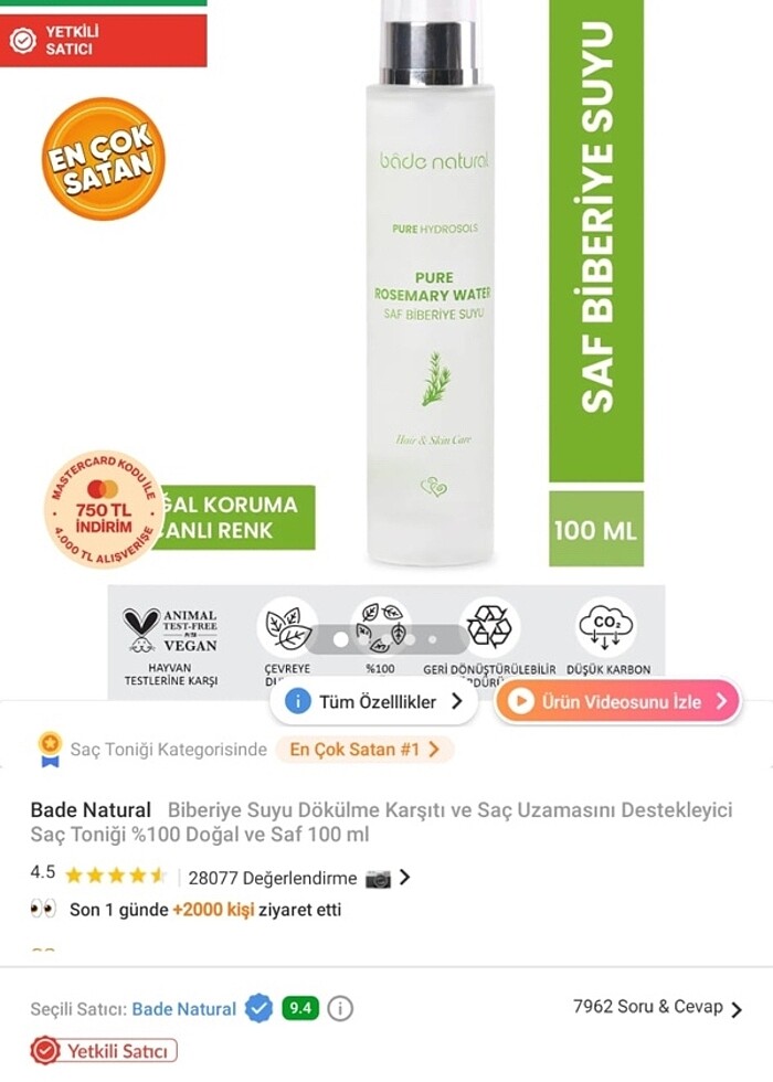 SAÇ BAKIM -  KERATİN BİOTİN KOLAJEN TONİK - Görsel 3