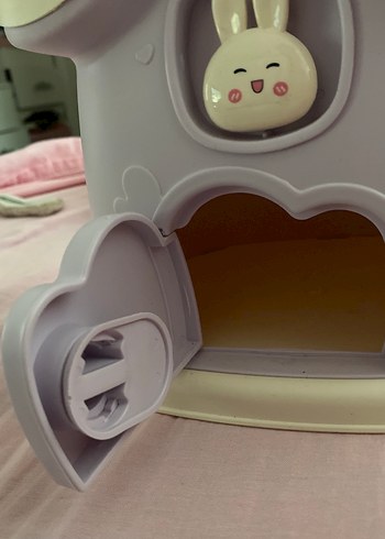 Pastel Mor tavşan Oyuncak Ev KUMBARA - Görsel 4