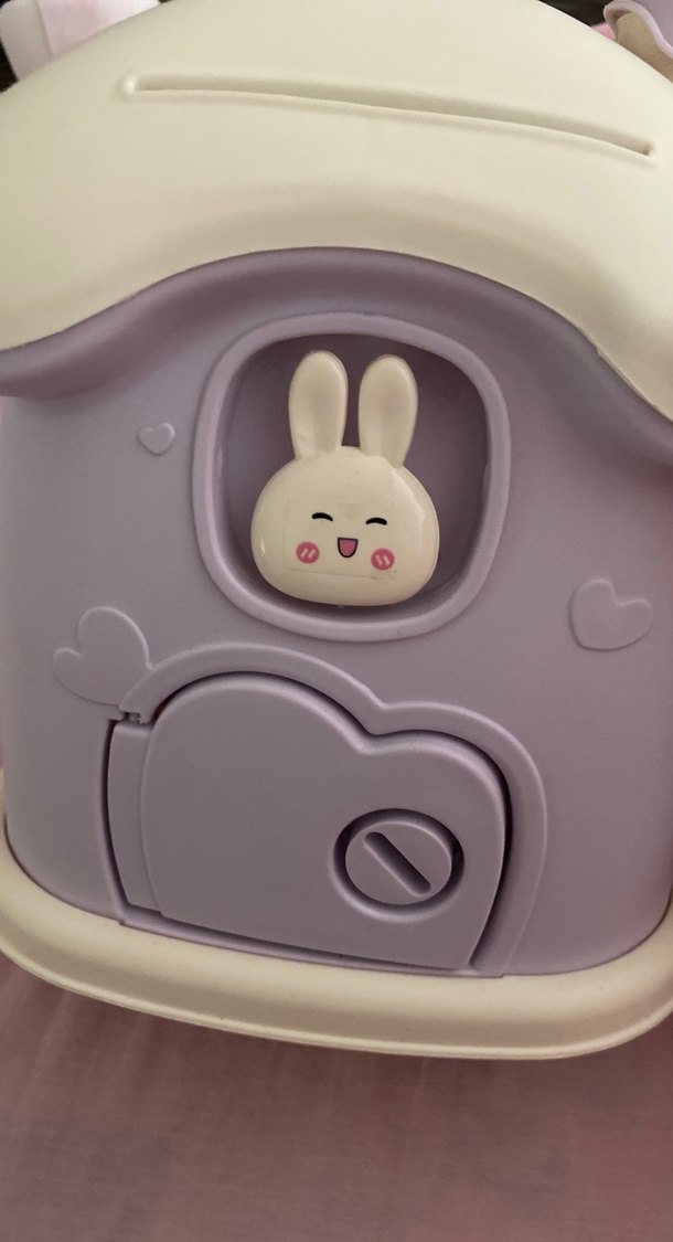 Pastel Mor tavşan Oyuncak Ev KUMBARA - Görsel 3