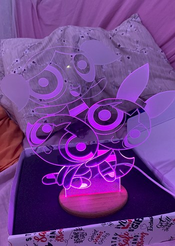 Renkli Powerpuff Girls LED Gece Lambası - Görsel 2