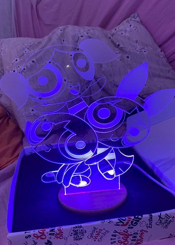 Renkli Powerpuff Girls LED Gece Lambası - Görsel 3