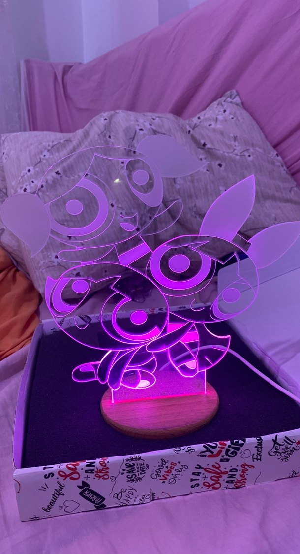 Renkli Powerpuff Girls LED Gece Lambası - Görsel 2