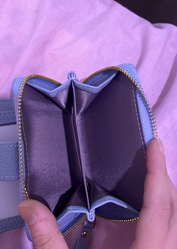 Nakışlı Mor Deri Fermuarlı Cüzdan STİTCH - Görsel 3