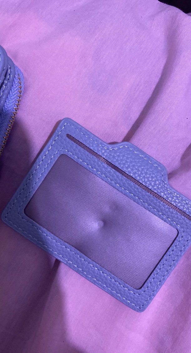 Nakışlı Mor Deri Fermuarlı Cüzdan STİTCH - Görsel 4