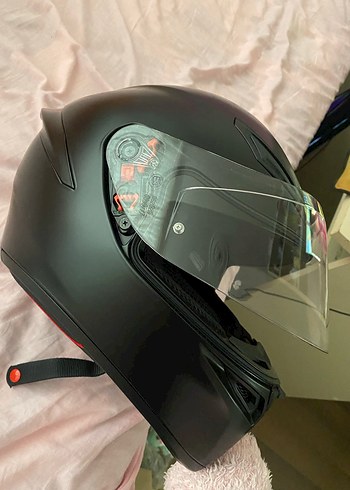 Parlak Siyah AGV Motosiklet Kaskı S BEDEN - Görsel 4