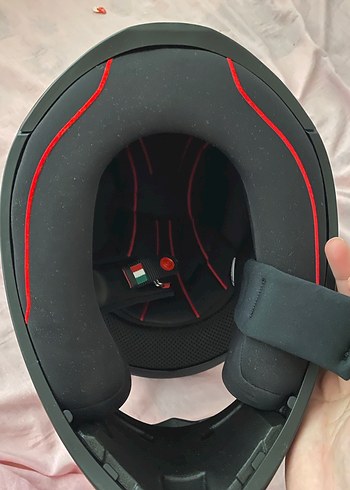 Parlak Siyah AGV Motosiklet Kaskı S BEDEN - Görsel 5