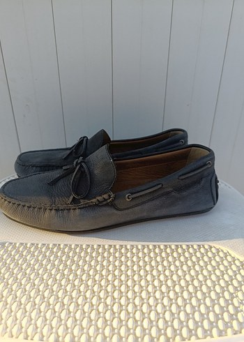 45 Beden açık lacivert Süet Erkek Loafer Ayakkabı massimo dutti