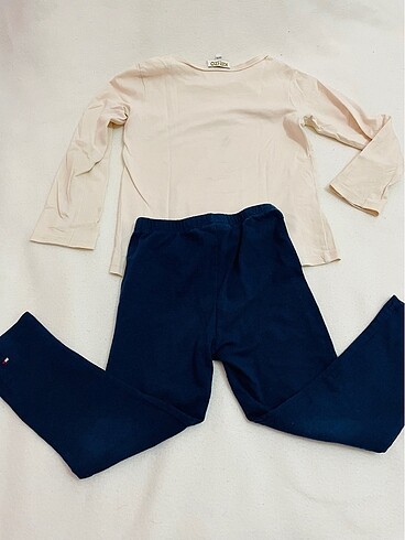Tommy Hilfiger Lacivert Tommy tayt açık pembe kenzo üst 2?li takım 4 yaş