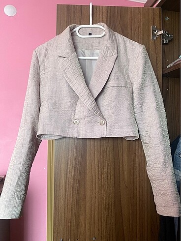 Crop blazer ceket