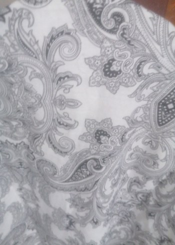 s Beden beyaz Renk Bohem Desenli Gri kimona ceket