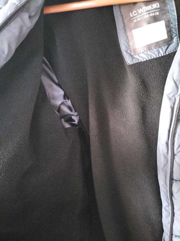 Erkek Çocuk Gri Fermuarlı Mont - Görsel 3