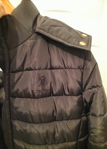 US Polo uzun şişme mont  - Görsel 5