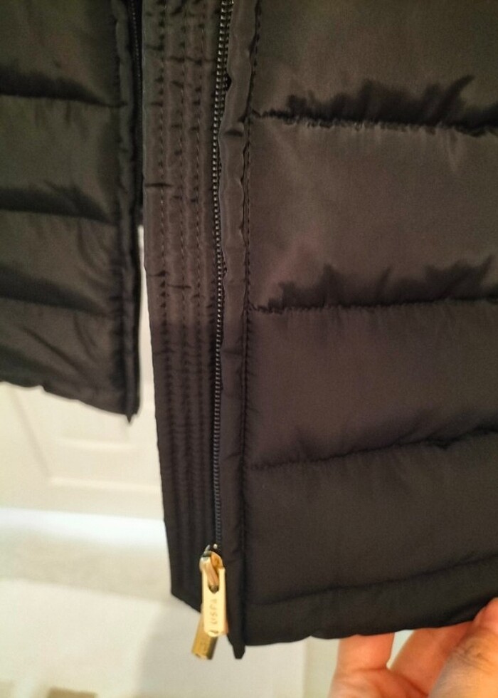 US Polo uzun şişme mont  - Görsel 3