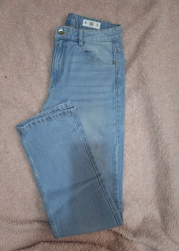 Kadın Mavi Normal Kesim Denim Pantolon