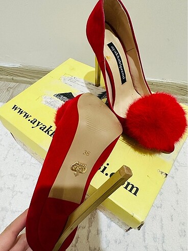 36 Beden Kırmızı stiletto