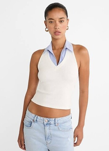 Stradivarius Halter Yaka Top