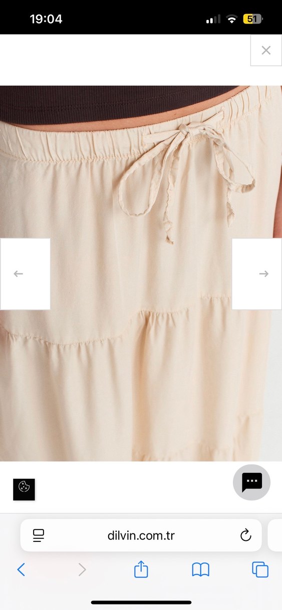 Bej Pamuklu Bohem Uzun Etek - Görsel 4