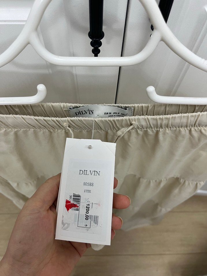 Bej Pamuklu Bohem Uzun Etek - Görsel 5