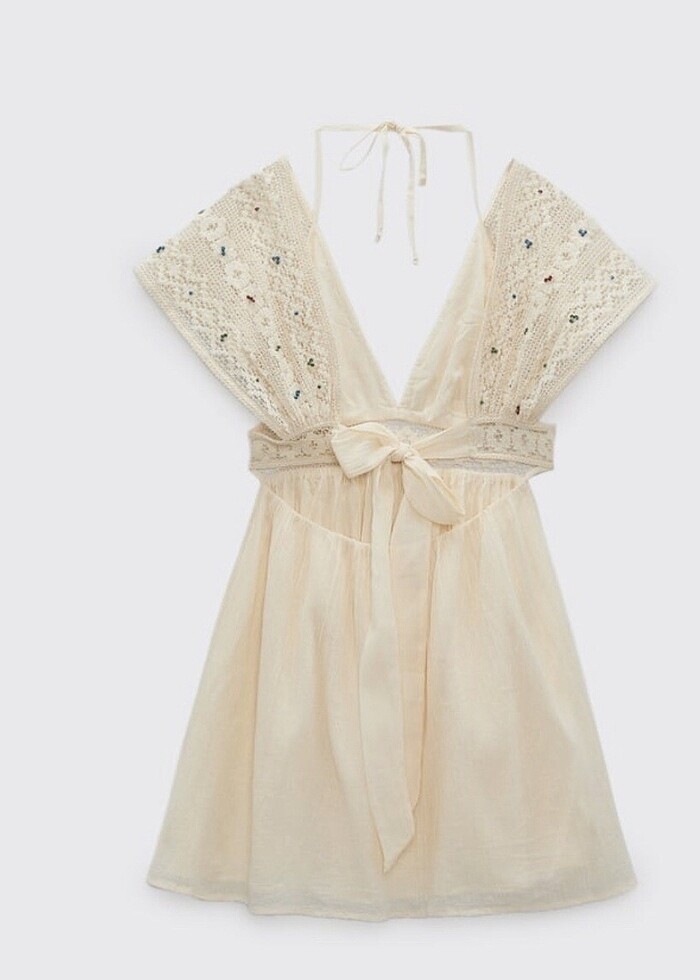 Zara boncuk işlemeli elbise - Görsel 2