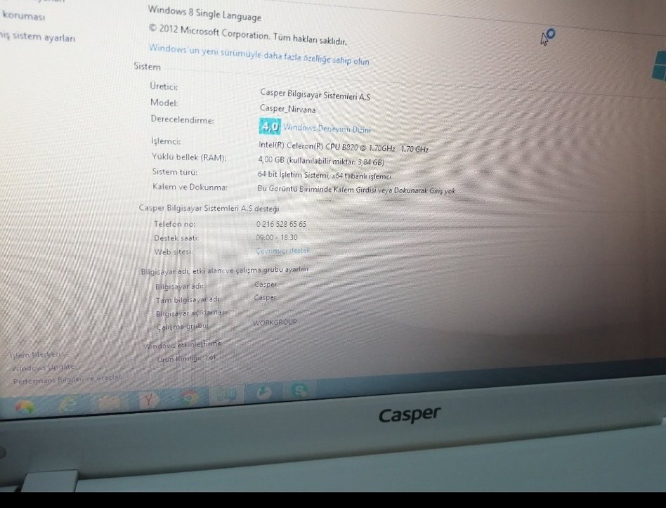 Beyaz Casper Dizüstü Bilgisayar - Görsel 4