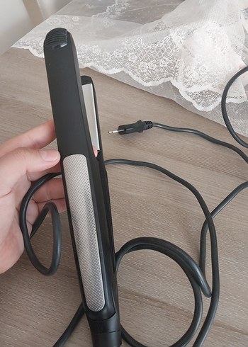 Dijital Ekranlı Beyaz Gri Saç Düzleştirici - Görsel 5