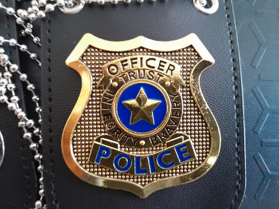 Altın Renk Parlak Polis Rozeti - Görsel 5