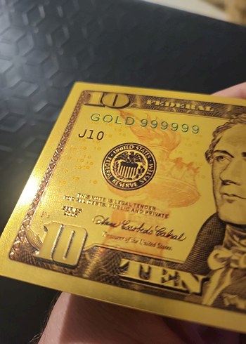 Altın Renk Parlak 10 Dolar Hatıra Parası - Görsel 3