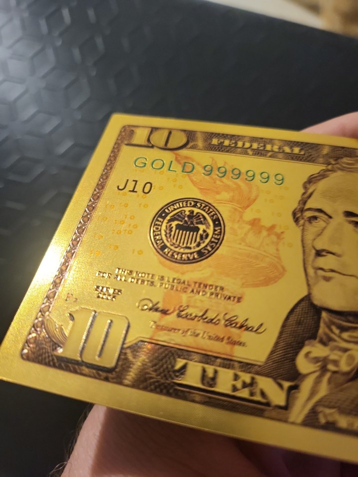 Altın Renk Parlak 10 Dolar Hatıra Parası - Görsel 3