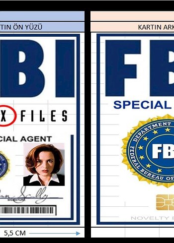 FBI Özel Ajan Kimlik Kartı 2 adet - Görsel 2