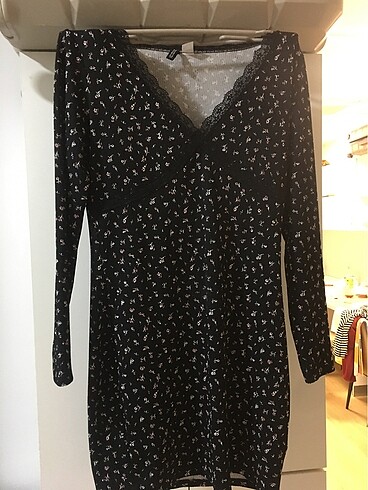 H&M Hm dekolteli mini elbise