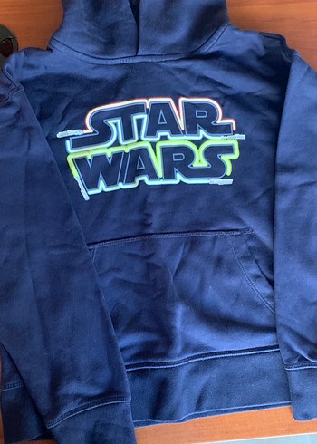 Lacivert Erkek Çocuk Kapüşonlu Star Wars Sweatshirt