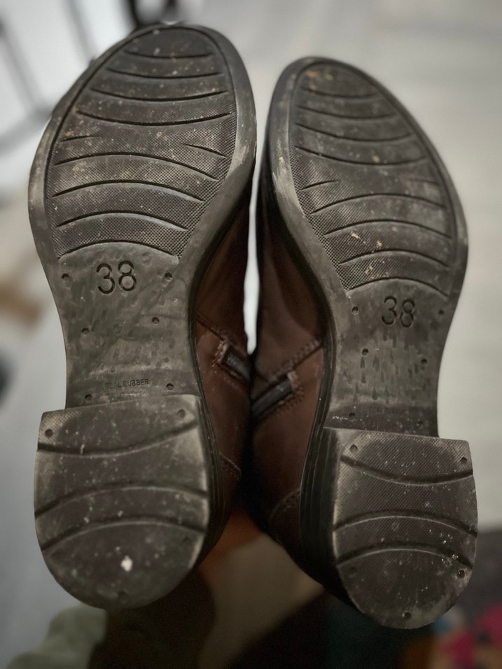 Kahverengi Deri Tokalı Biker Bot - Görsel 5