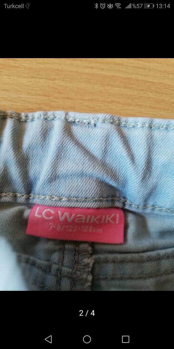 Kız Çocuk Açık Mavi Denim Şort - Görsel 2
