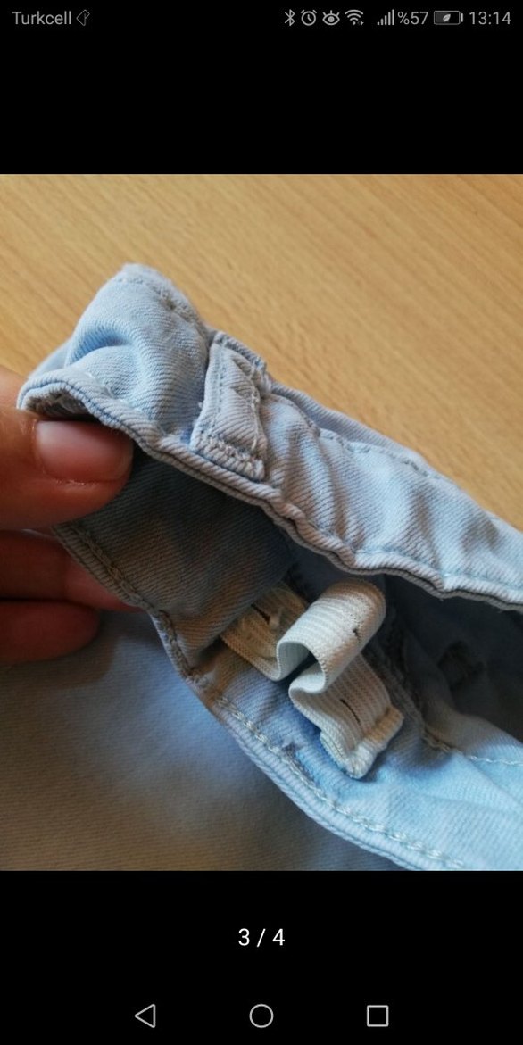 Kız Çocuk Açık Mavi Denim Şort - Görsel 3