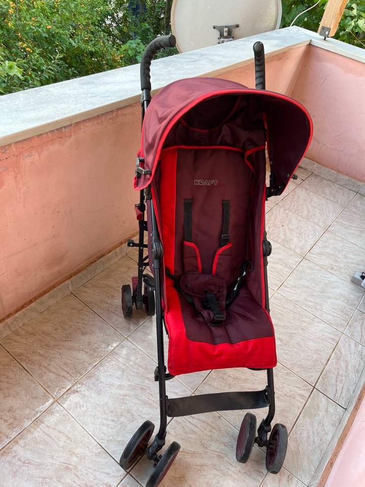 Kraft marka Bordo ve Kırmızı renk Bebek Arabası - Görsel 2