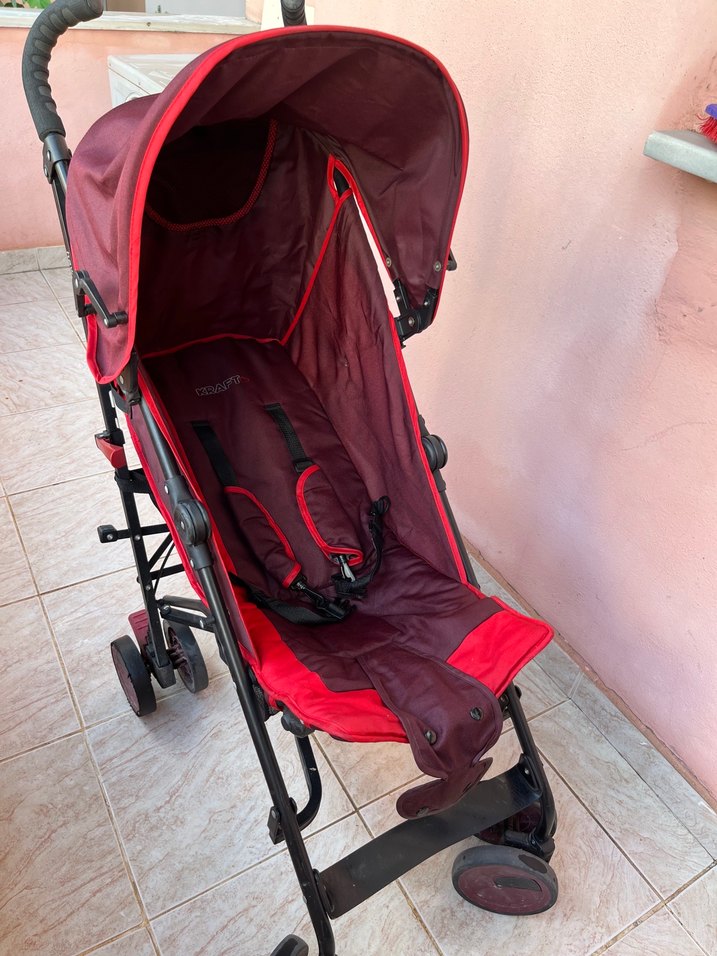 Kraft marka Bordo ve Kırmızı renk Bebek Arabası - Görsel 4